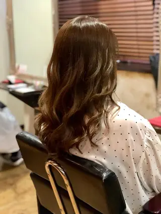 セミロング カラー パーマ 艶髪/韓国レイヤー イノウエヒロキのヘアスタイル