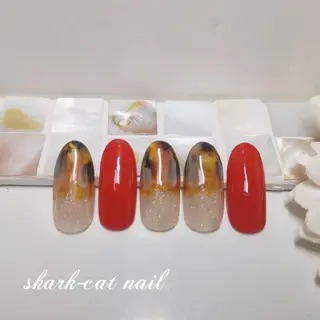 ネイル サメ猫 マーヤのネイルデザイン
