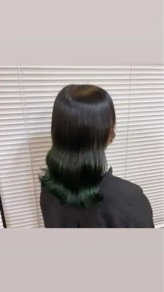 セミロング カラー はまだ かんたのヘアスタイル