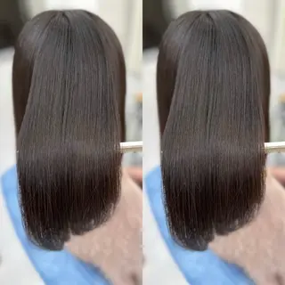 ミディアム 縮毛矯正/髪質改善/ レイヤー代々木/木下のヘアスタイル