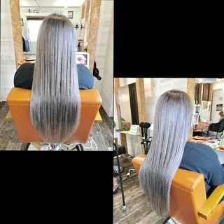 ロング カラー ✯カラー&編み込み エクステ✯池田智博✯のヘアスタイル