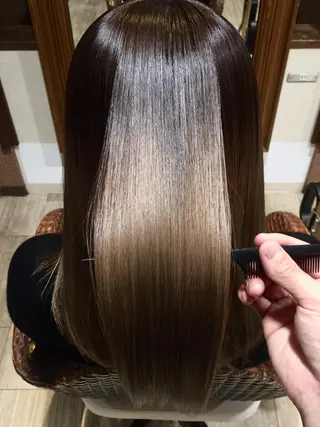 セミロング 縮毛矯正/髪質改善 主税巧一のヘアスタイル