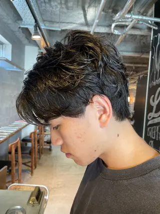 メンズ 金山/メンズパーマ 西村侑真のヘアスタイル
