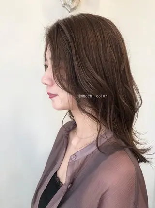 セミロング カラー パーマ ヘアアレンジ メンズ キッズ ネイル マツエク・マツパ 隠れ家サロンso you所属・yukimi .のヘアスタイル