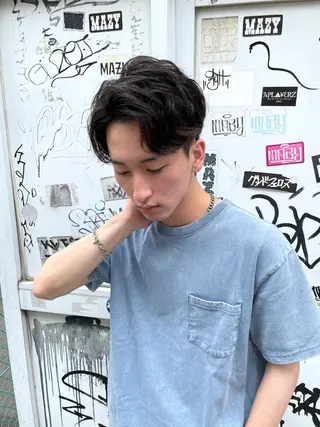 ショート パーマ メンズ 【東北メンズヘア1 位受賞🥇】本間祐太のヘアスタイル