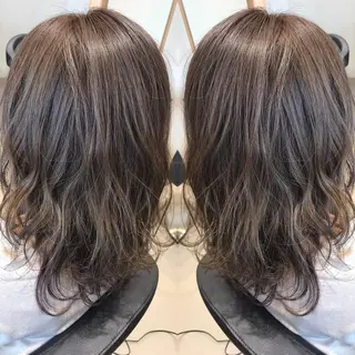 ミディアム カラー 大久保 隆蔵のヘアスタイル