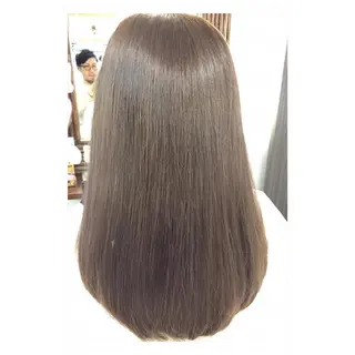 セミロング カラー パーソナルカラー診断 できます　木曽　主博のヘアスタイル