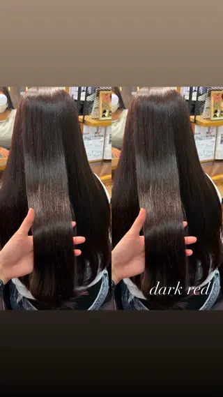 ロング カラー 艶カラー/ ストレート/くるみのヘアスタイル