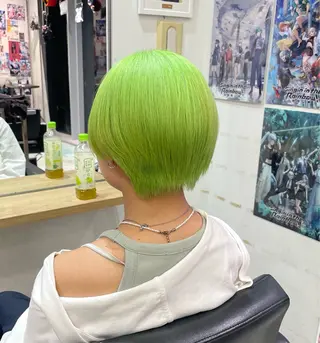 ショート カラー 💖推しカラー💖 オタク美容師✂ゆづきのヘアスタイル
