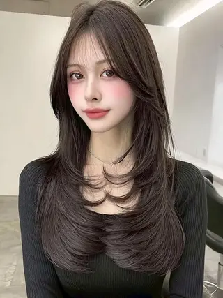 セミロング カラー 韓国/レイヤー NOISM天王寺のヘアスタイル