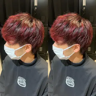 カラー メンズ センターパート /植田のヘアスタイル