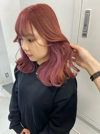 ミディアム 韓国レイヤー/ヘア カラー🎀ayamiのヘアスタイル