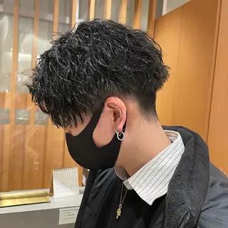パーマ メンズ ボブパーマ 井山咲良のヘアスタイル