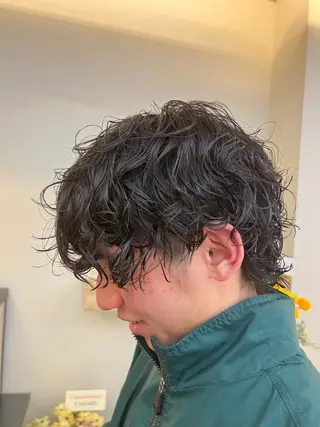 ショート メンズパーマ 岩成健志郎のヘアスタイル
