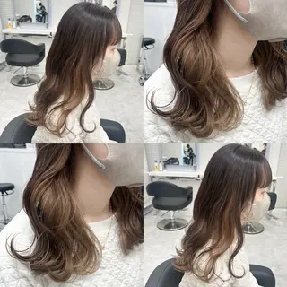 カラー 似合わせ💗透け感 💗うる艶カラー💗のヘアスタイル