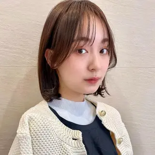 セミロング カラー 🌱小顔ヘア/ボブ ミディアム/双葉🌱のヘアスタイル