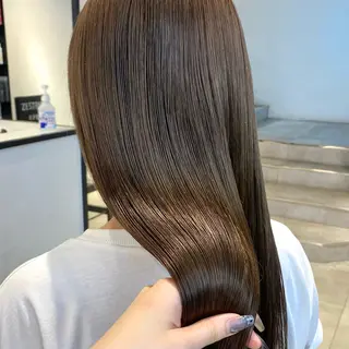 ロング カラー 酸性ストレート・ メンズ 三原 楊子のヘアスタイル