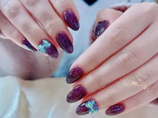 ネイル ネイルサロンAiri 長さ出し·シンプルのネイルデザイン