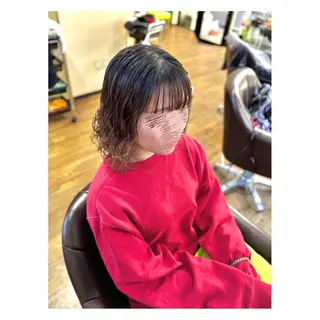 ミディアム パーマ cmake所属・. kanokoのヘアスタイル