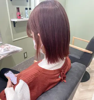 ショート rina／ベージュ ワンホン/韓国ヘアのヘアスタイル