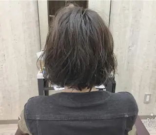ミディアム パーマ ヘアアレンジ カラー hair salon Ame(エイム)所属・熊井 達也のヘアスタイル