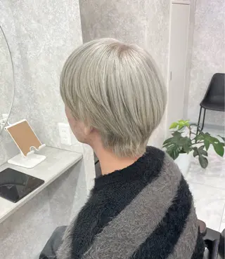 ショート 🦋ハイトーン🦋 石山 希理🦋のヘアスタイル