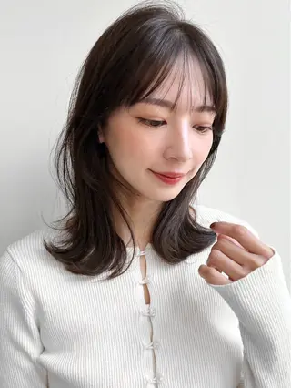ミディアム 木村 賢人のヘアスタイル