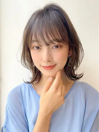 ミディアム 山﨑 燦人のヘアスタイル