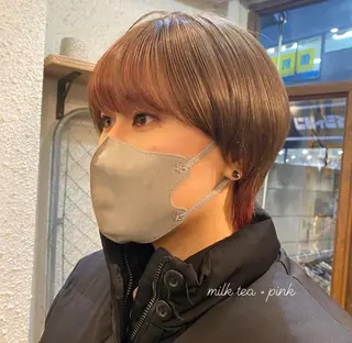 ショート カラー ヘアアレンジ メンズ 押切 響 のヘアスタイル