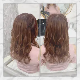 セミロング ヘアアレンジ ヘアセット/着付け 𓇼 松本 夏美𓇼のヘアスタイル