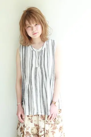 ミディアム カラー 髪質改善×METEO 店長 貞松直也のヘアスタイル