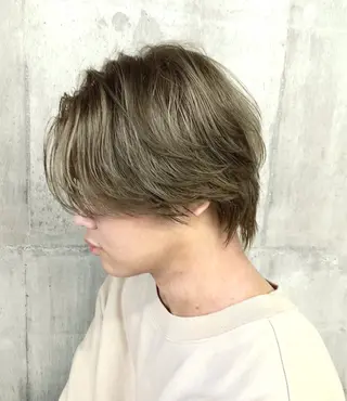 ショート カラー メンズ ショート、韓国メンズ ヘアのかつらぎのヘアスタイル
