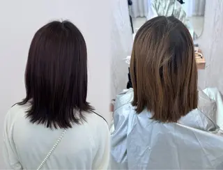 ミディアム カラー Agu hair 粉河のヘアスタイル