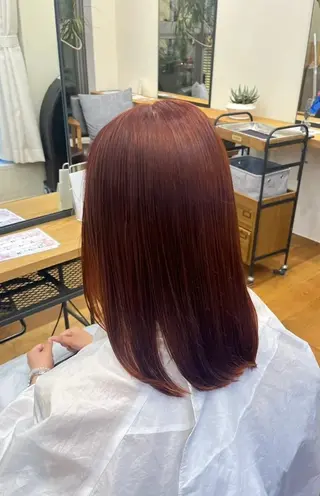 ミディアム 韓国レイヤーカット/ ハイトーン/マアヤのヘアスタイル