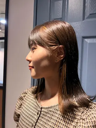 ミディアム saki/Insta fleur_sakiのヘアスタイル