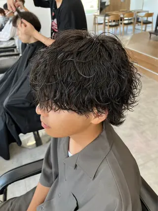 ショート パーマ メンズ メンズパーマ/新潟/ 万代／田崎亮🌟のヘアスタイル