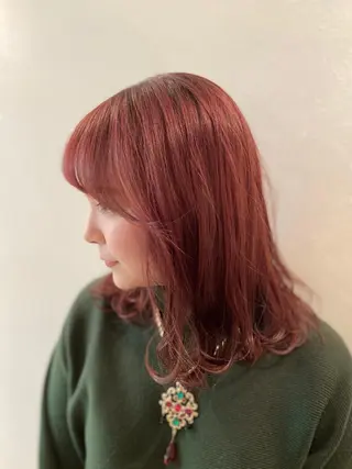 セミロング カラー 平田 健一のヘアスタイル