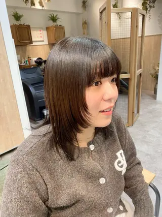 ミディアム 🖤🌀くるくる パーマ🌀🖤ayaのヘアスタイル