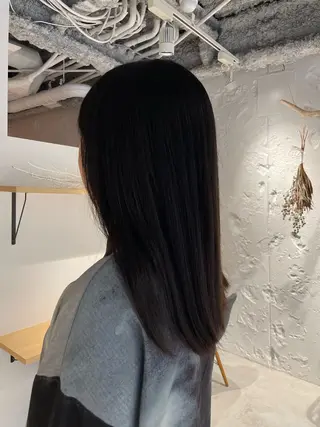 セミロング カラー レイヤー×初 パーマ|hinakoのヘアスタイル