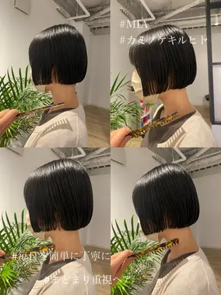 ミディアム 丸みボブ　ショート ｍａｎａｍｉのヘアスタイル