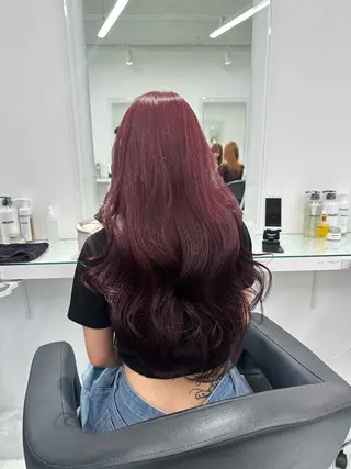 ロング カラー ヘアアレンジ Yumaモテ暖色🫧 /似合わせカットのヘアスタイル