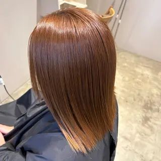 ミディアム hair make ONE006所属・SAoRi 縮毛矯正/カラーのヘアスタイル
