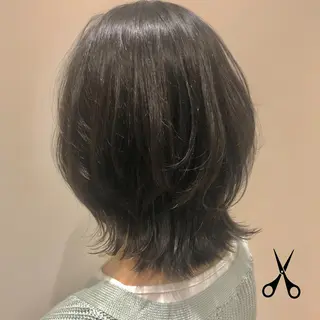 ミディアム 似合わせカラー✨人気 荻窪🌈川端風子のヘアスタイル