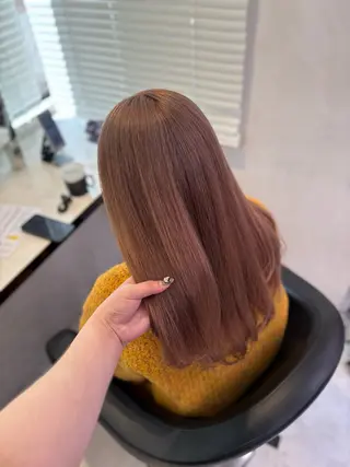 ロング カラー 透明感ベージュカラー ♡上野♡AIのヘアスタイル