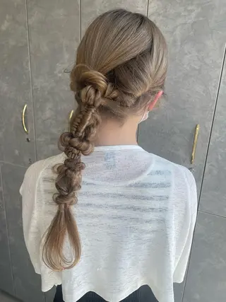 ロング ヘアアレンジ 顔まわり/インナー カラー/　syuriのヘアスタイル