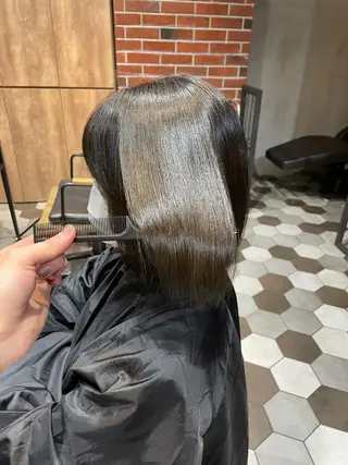 ショート 髪質改善、縮毛矯正 酸性縮毛矯正のヘアスタイル