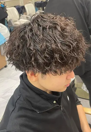 ショート パーマ メンズ ❄️メンズカット 落合諒❄️のヘアスタイル