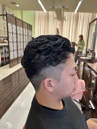 ショート パーマ メンズ AROH men's cut&men's perm 船橋店所属・🧊メンズ特化🧊 高木航希のヘアスタイル