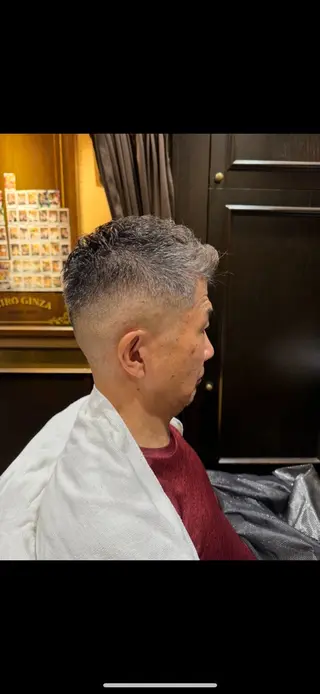 ショート メンズ HIRO GINZA barber shop 横浜店所属・ヒロ銀座　無料 フェード　細内のヘアスタイル