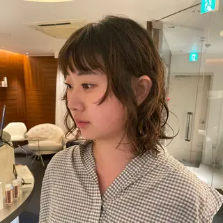 セミロング モデル募集/清水 レイヤーパーマのヘアスタイル
